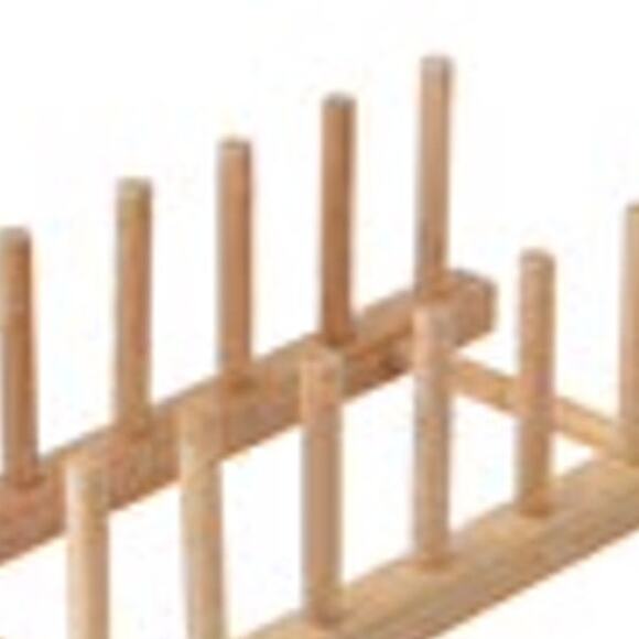 OSTBIT Bamboo Plate Boss Space-Saving Stacking for 6 Drying Dishes - Picture 3 of 3